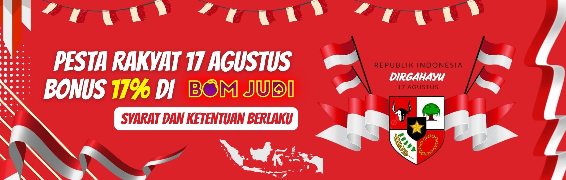 Ayo Rayakan Pesta Rakyat 17 Agustus, Bonus 17% di BOMJUDI.